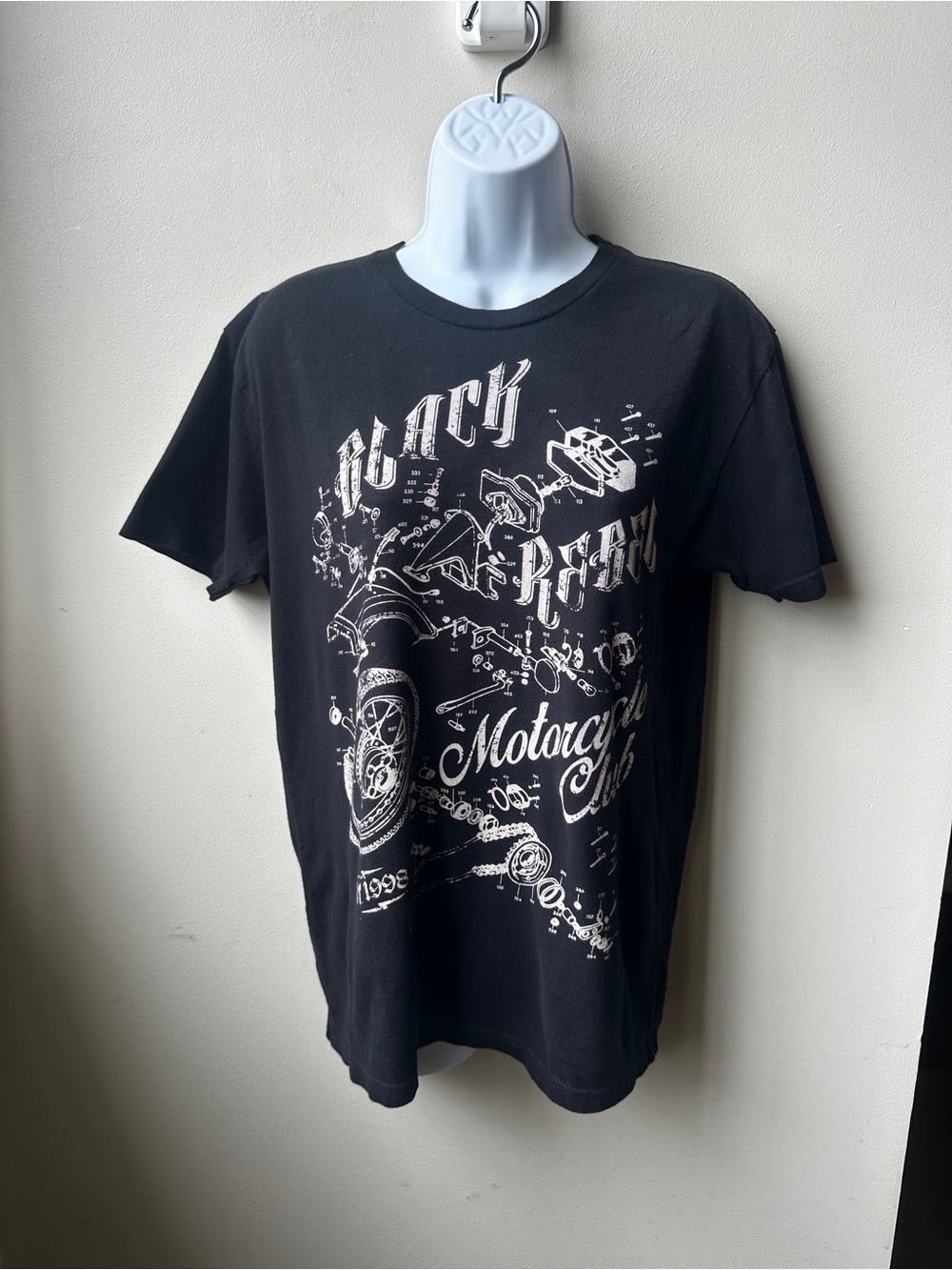 Black Rebel Motorcycle Club BRMC Motorcycle Graphic T Shirt Black 100% cotton, S